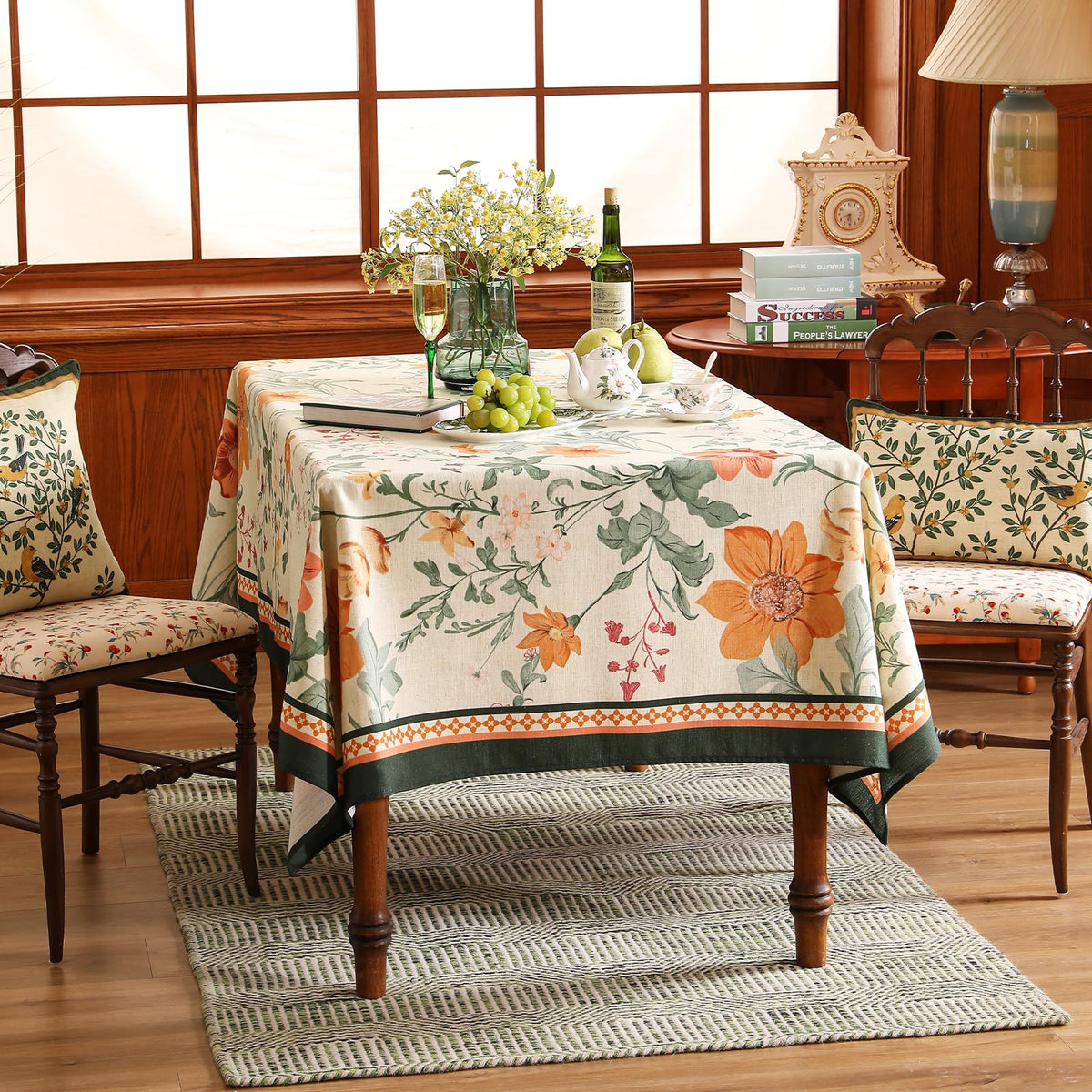 Vintage Floral Tablecloth
