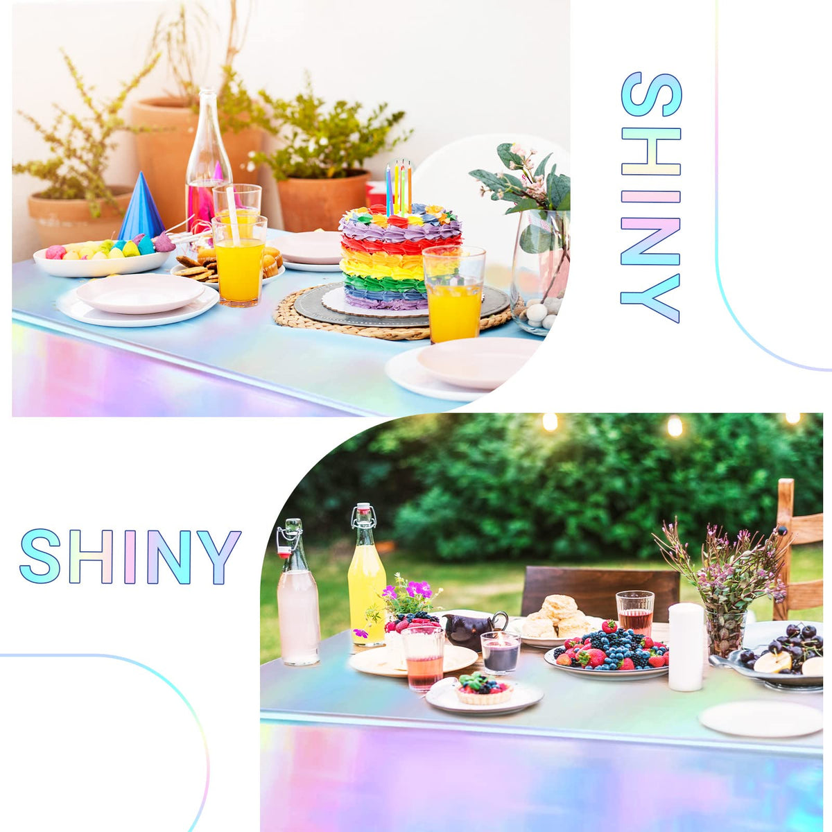Rainbow Party Tablecloth – 4 Pieces
