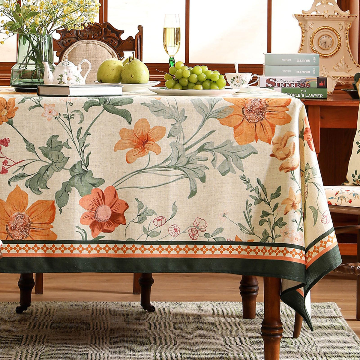 Vintage Floral Tablecloth