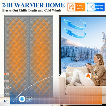 Waterproof Coldproof Magnetic Cotton Door Curtain