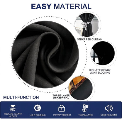 Portable Self-Adhesive Blackout Curtain – Cut-to-Size Window Cover