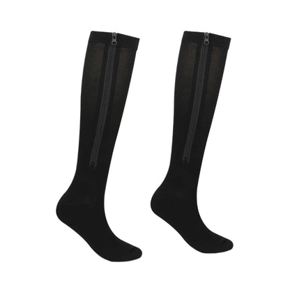 Zip-Up Compression Socks with Graduated Support