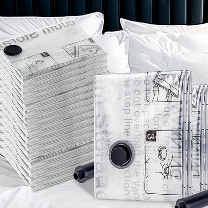 Vacuum Storage Bags with USB Pump – 8 Pack