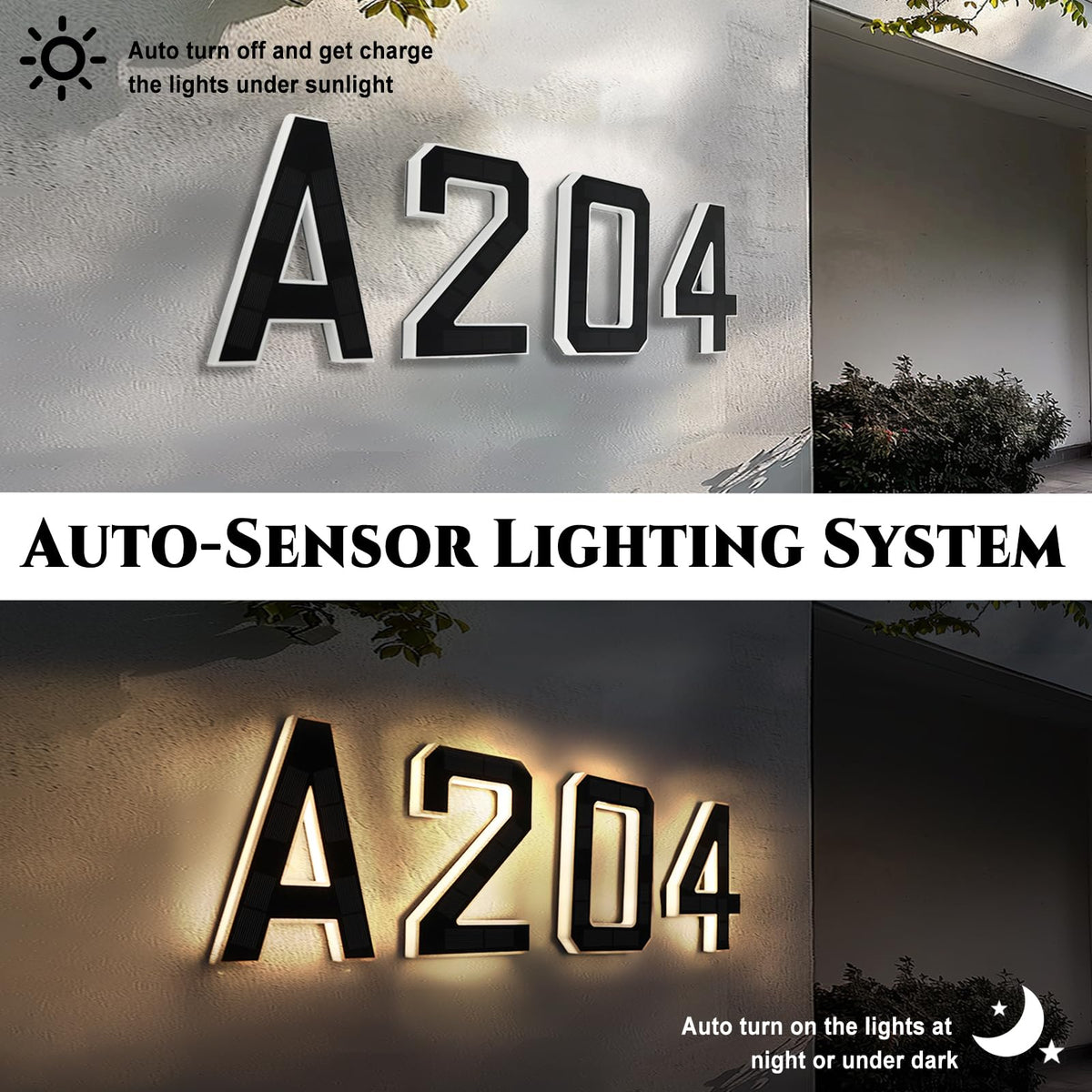 Solar Address Plaque