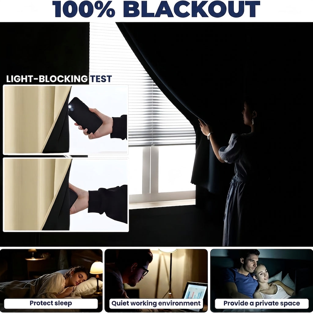 Portable Self-Adhesive Blackout Curtain – Cut-to-Size Window Cover