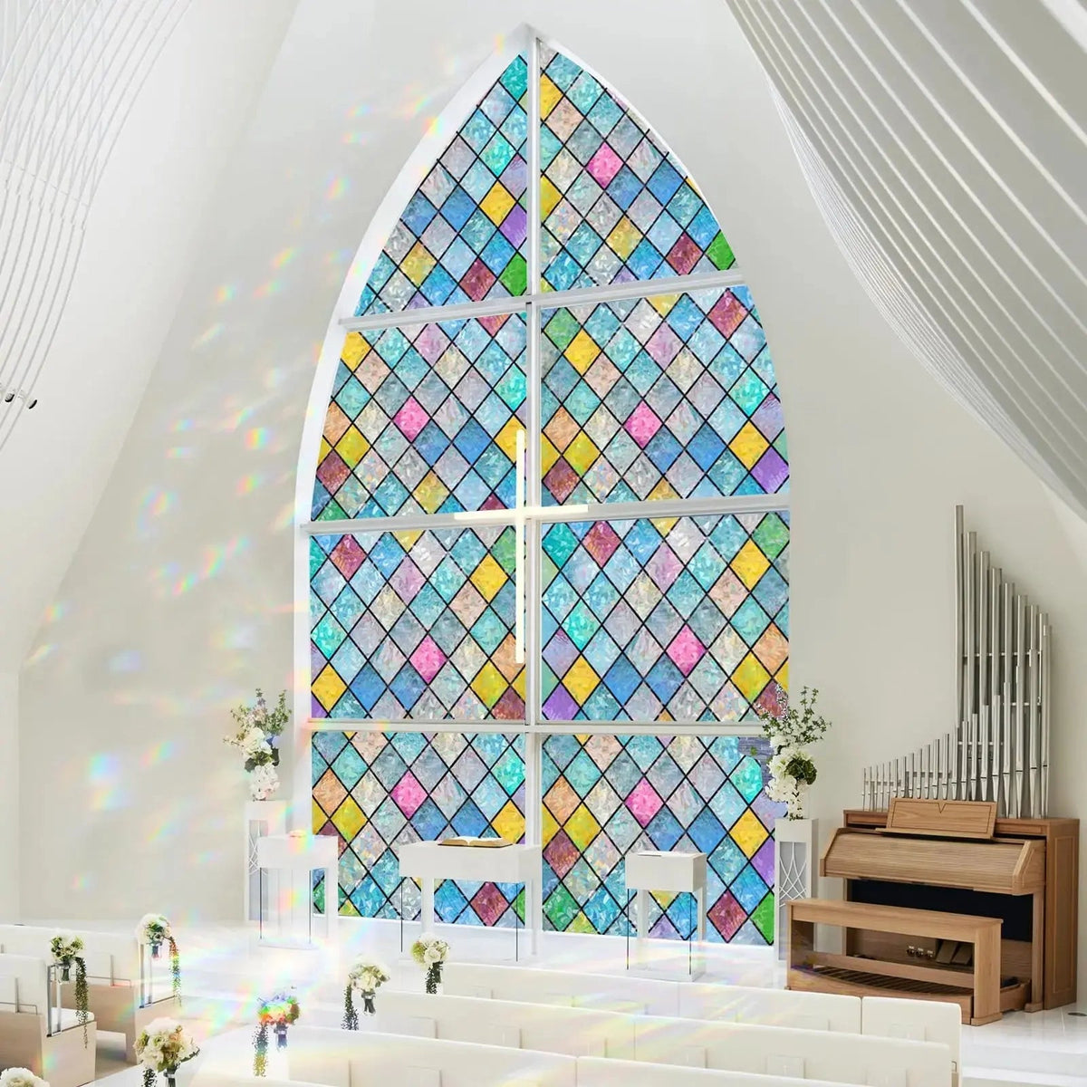 Rainbow Privacy Window Film