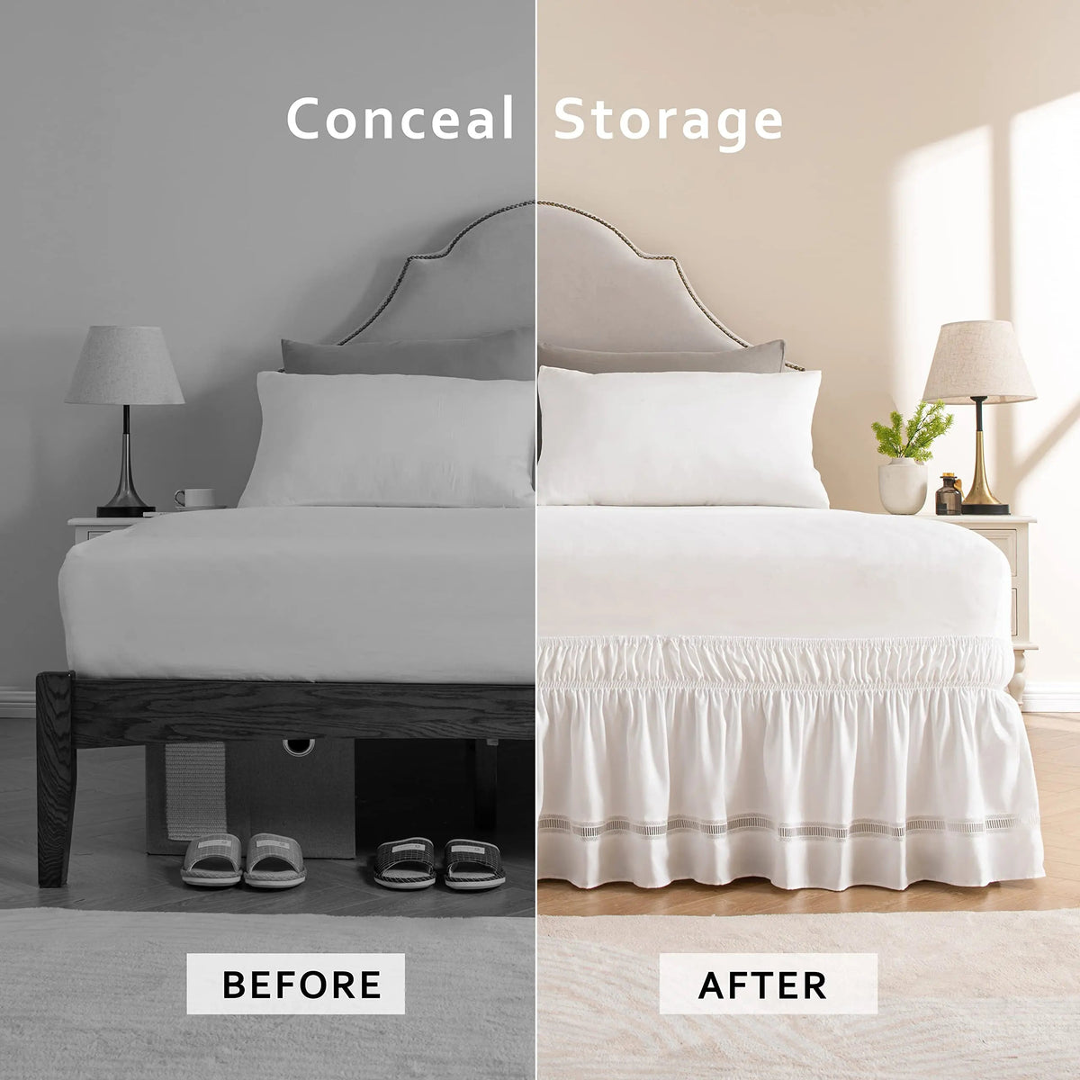 Crochet Lace Bed Skirt