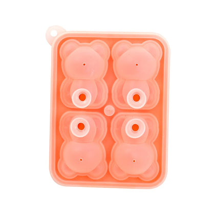 Bear-Shaped Silicone Ice Mould with Four Cavities