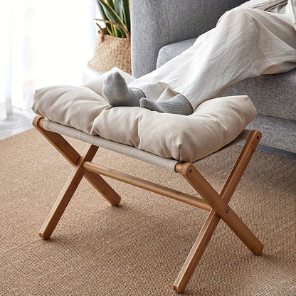 Wooden Footstool Bench