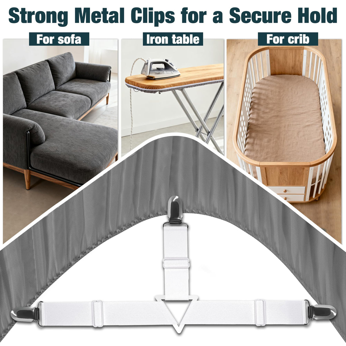 Adjustable Bed Sheet Fastener Straps – 2 Pieces