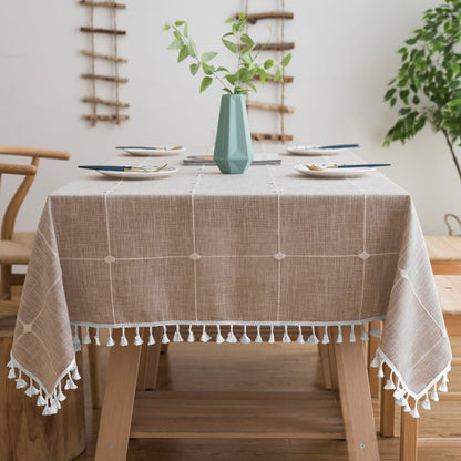 Square Waterproof Farmhouse Tablecloth