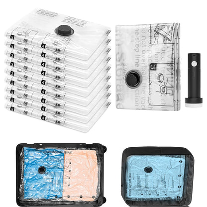 Vacuum Storage Bags with USB Pump – 8 Pack