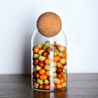 Round Cork Glass Jar