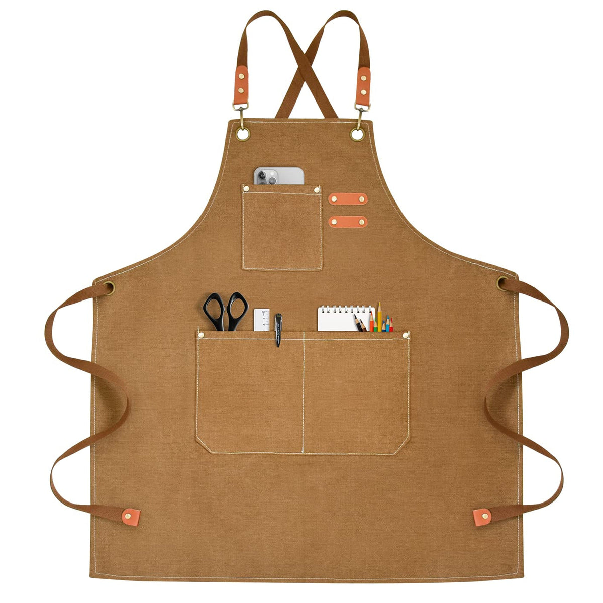 Kitchen Apron with Large Pockets