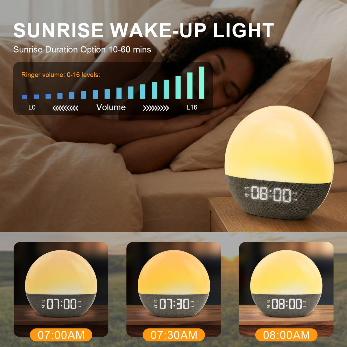 Sunrise Wake-Up Alarm Light