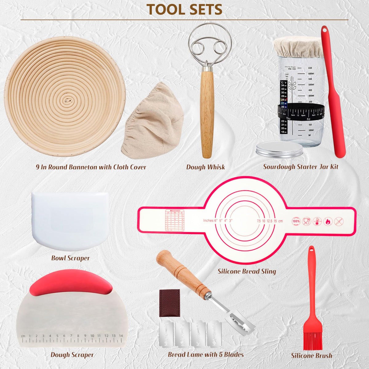 Sourdough Starter Kit – 19 Pieces