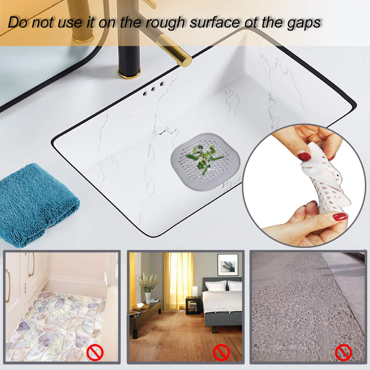 Square Drain Strainer – 3 Pieces