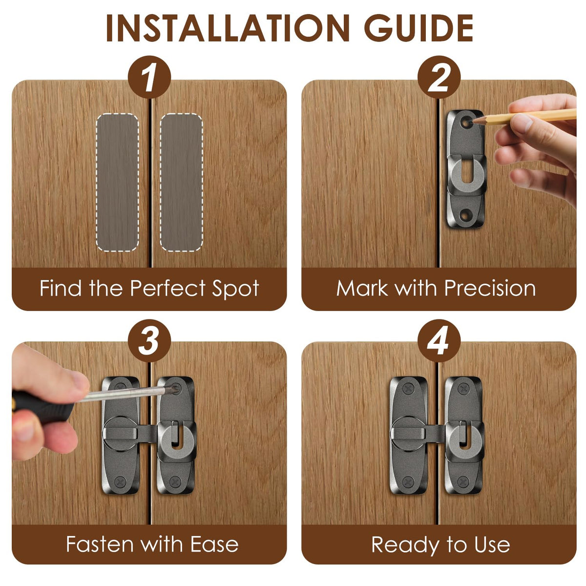 Barn Door Flip Latch Lock Hardware