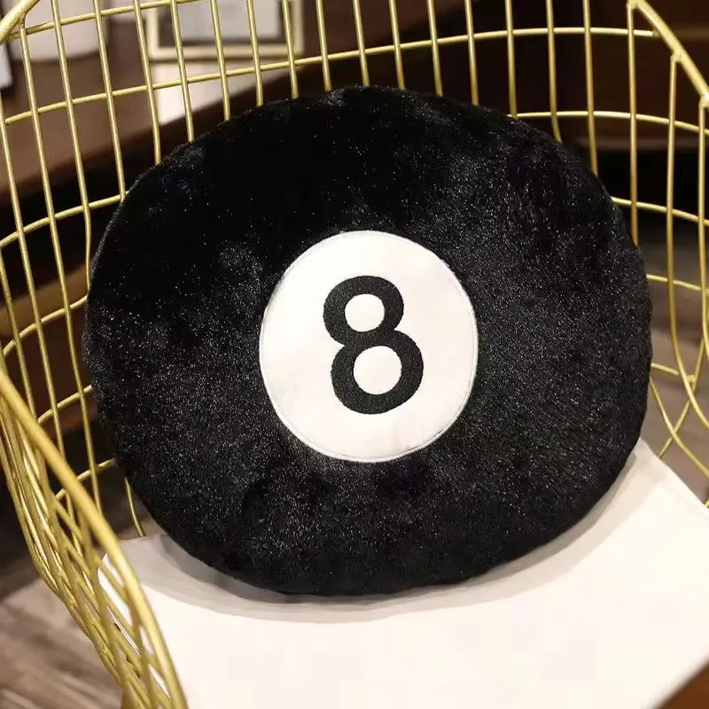 8 Ball Plush Pillow