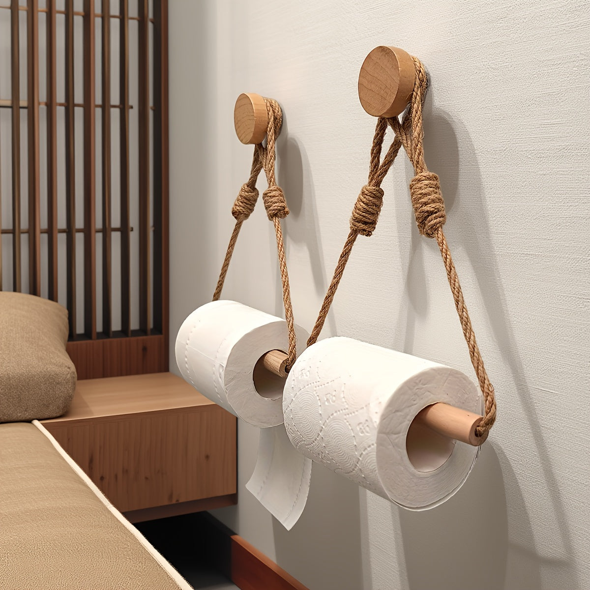 Rustic Rope Toilet Paper Holder