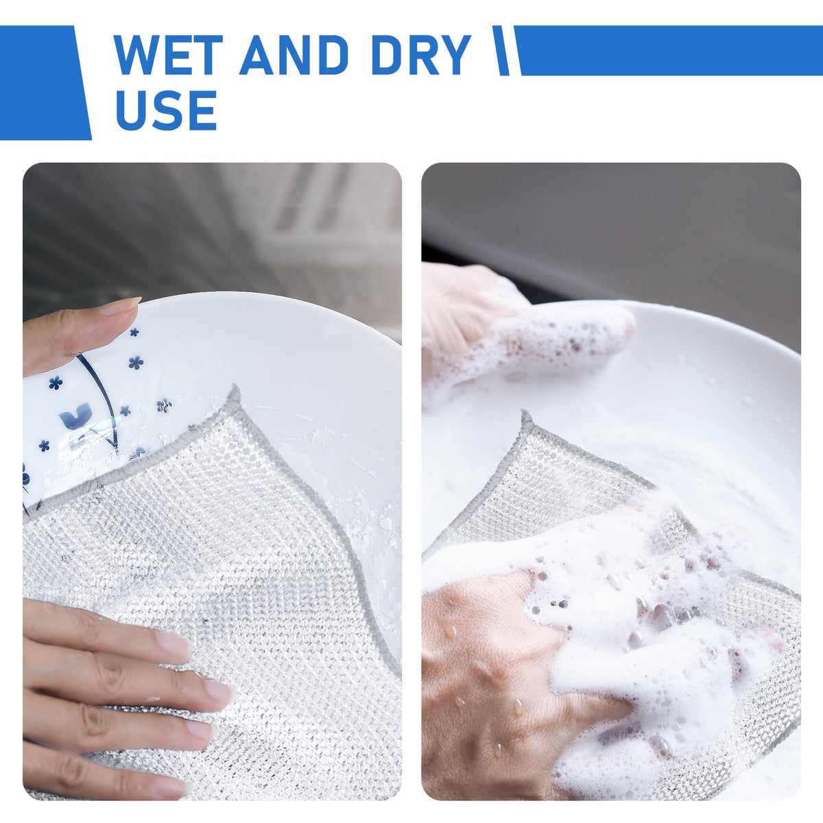 Non Scratch Dual Texture Dishcloth – 30 Pieces