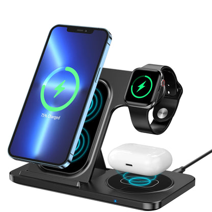 Foldable 3-in-1 Wireless Charging Stand with LED Light