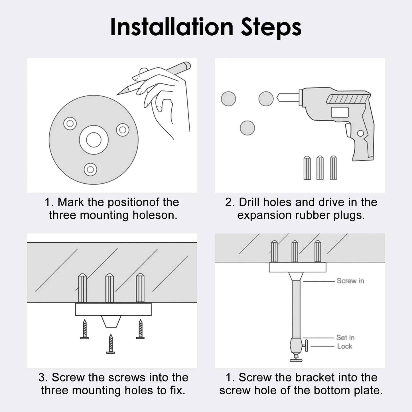 Universal Ceiling Mount for Projectors