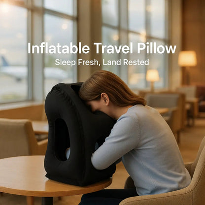 Inflatable Travel Pillow for 360° Neck & Head Support