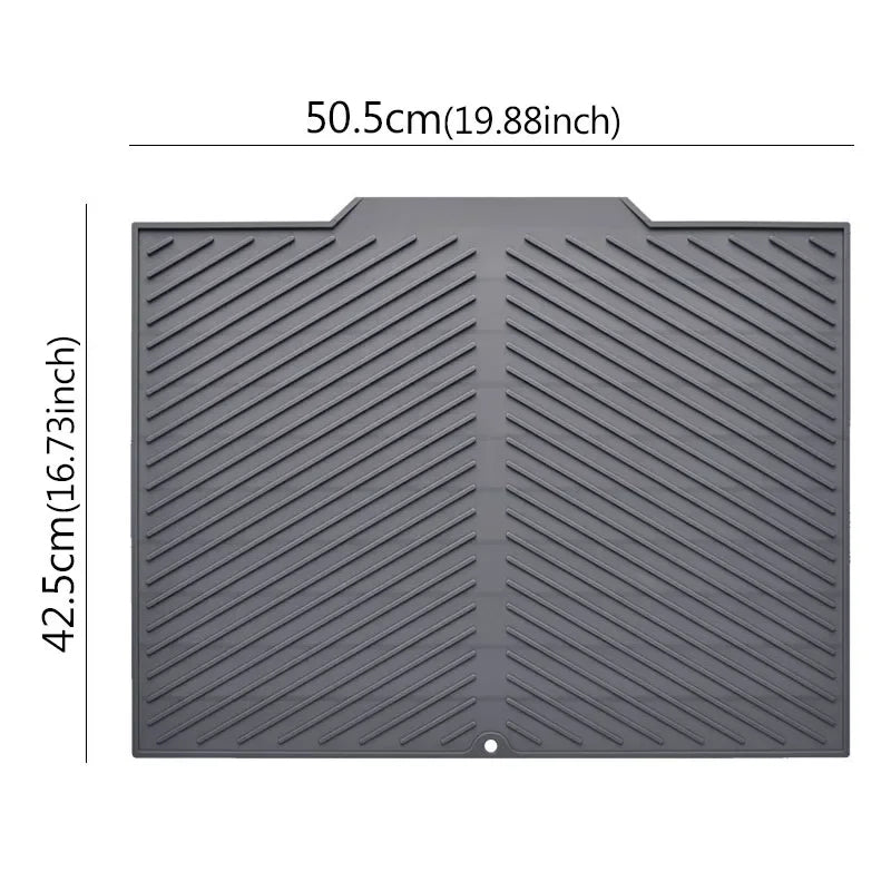 Silicone Dish Drying Mat with Quick-Drain Design