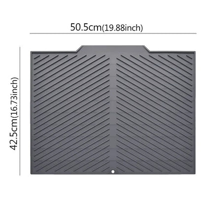 Silicone Dish Drying Mat with Quick-Drain Design