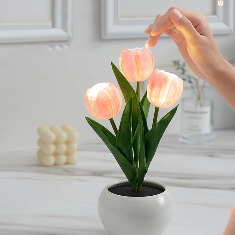 LED Tulip Flower Lamp – Decorative Night Light