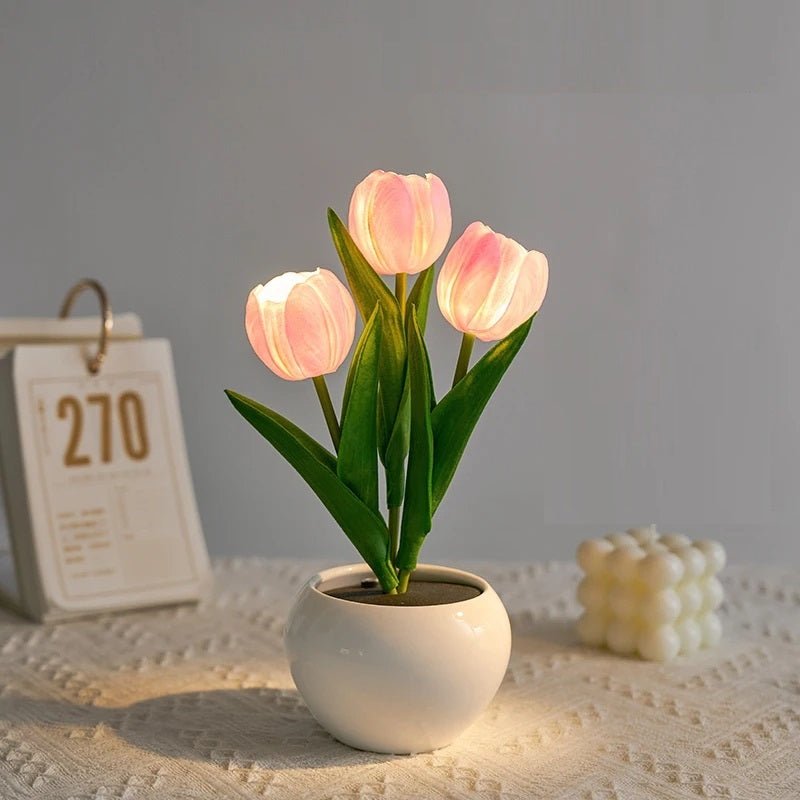 LED Tulip Flower Lamp – Decorative Night Light