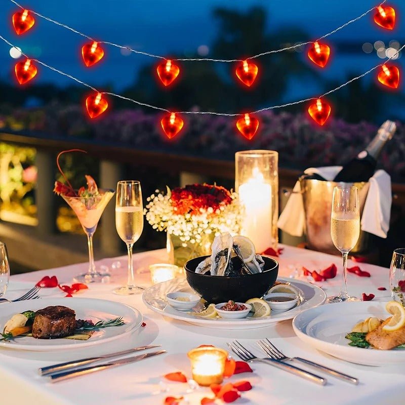 LED Heart String Lights – Valentine Decor Lights