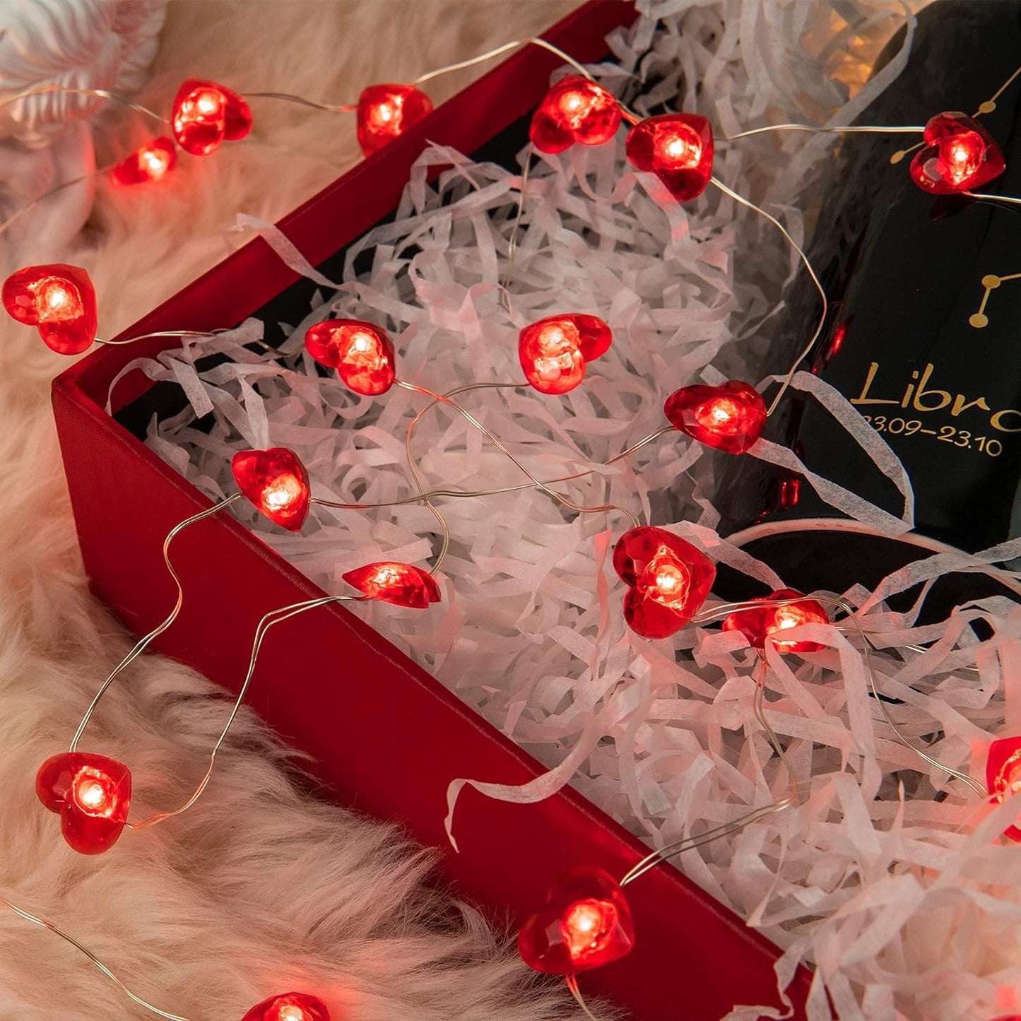 LED Heart String Lights – Valentine Decor Lights