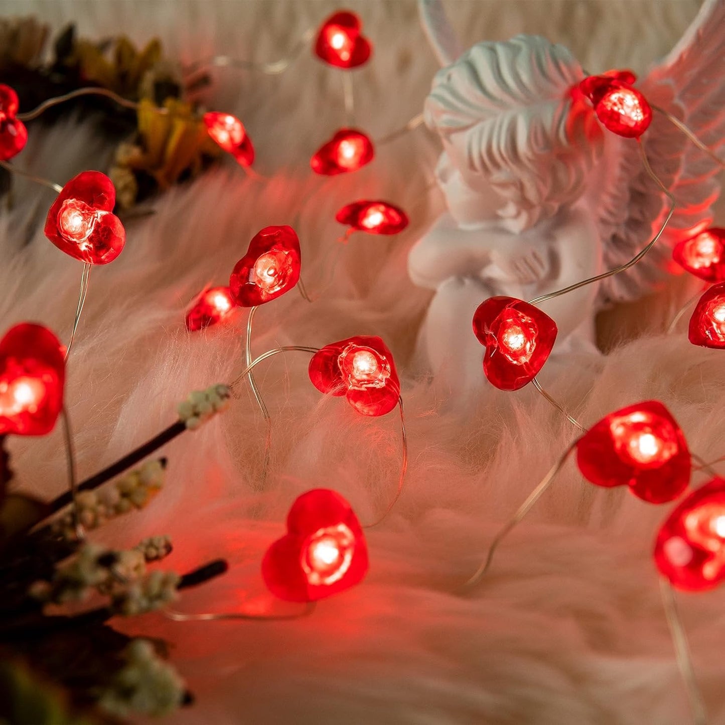 LED Heart String Lights – Valentine Decor Lights