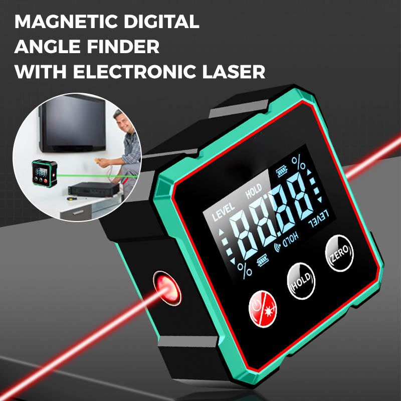 Magnetic Digital Angle Finder with Laser image 1