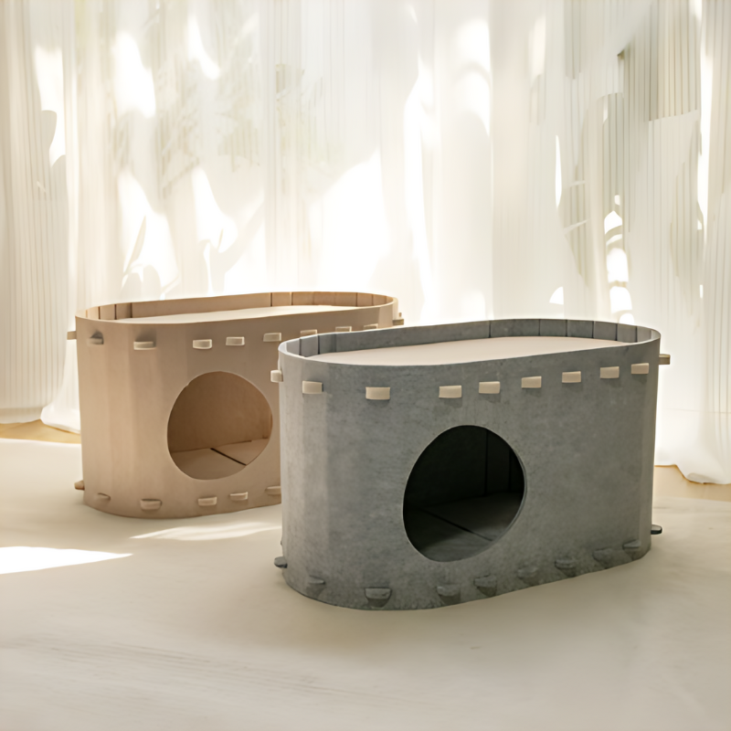 Felt Cat Bed - Cozy Nest & Play Hideout