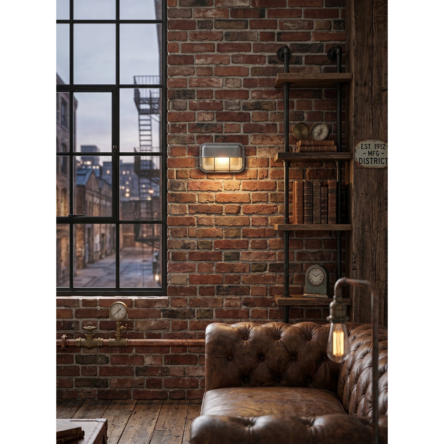 Outdoor Aluminium Wall Sconce with Opaque Glass Shade – image 41