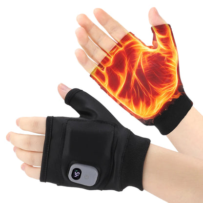 USB Heated Touchscreen Fingerless Gloves