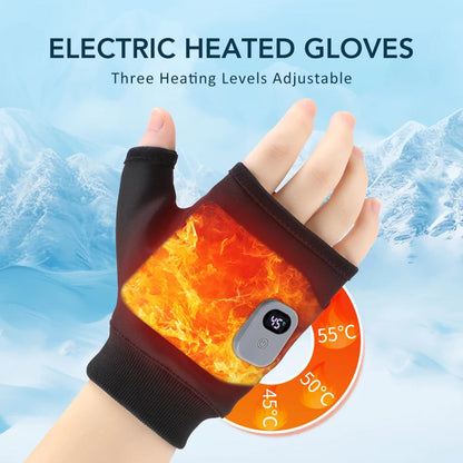 USB Heated Touchscreen Fingerless Gloves