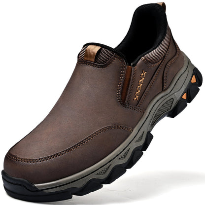 Men's Leather Slip-On Walking Shoes