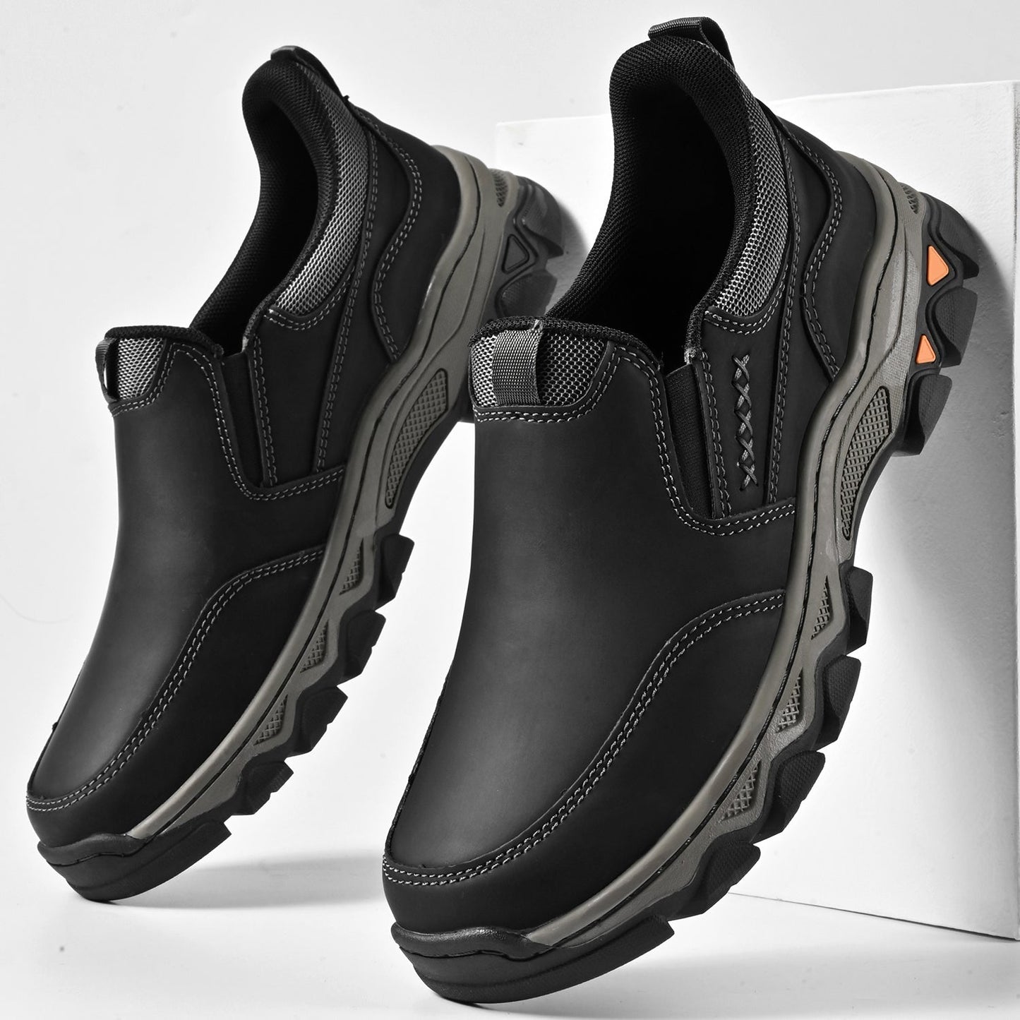 Men's Leather Slip-On Walking Shoes