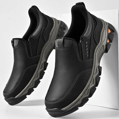 Men's Leather Slip-On Walking Shoes