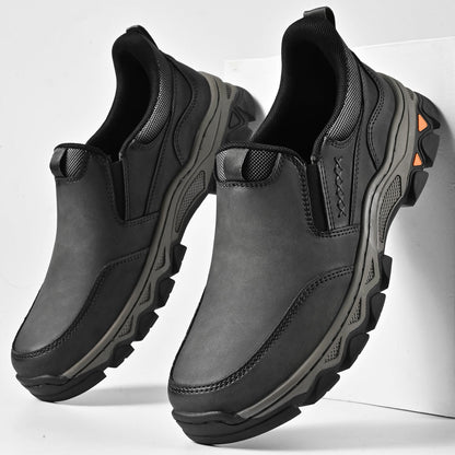 Men's Leather Slip-On Walking Shoes