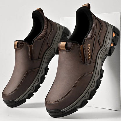 Men's Leather Slip-On Walking Shoes