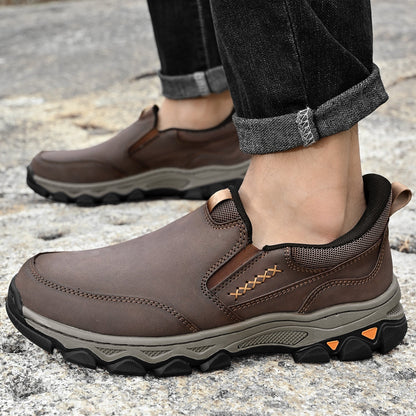 Men's Leather Slip-On Walking Shoes