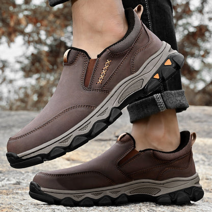 Men's Leather Slip-On Walking Shoes
