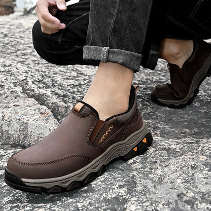 Men's Leather Slip-On Walking Shoes