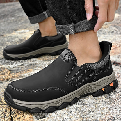 Men's Leather Slip-On Walking Shoes