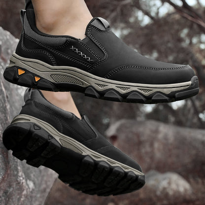 Men's Leather Slip-On Walking Shoes